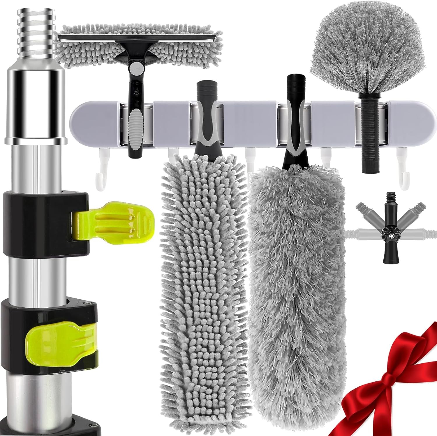 24FT Aluminum Alloy High Reach Duster with 210 Degree Head