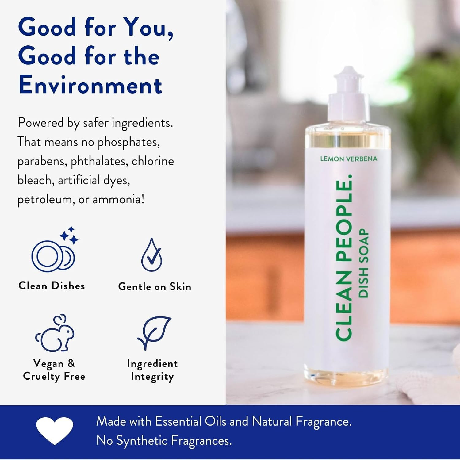 Liquid Dish Soap – Clean, Simple Ingredients – Extra Scrubbing Power (Lemon V…