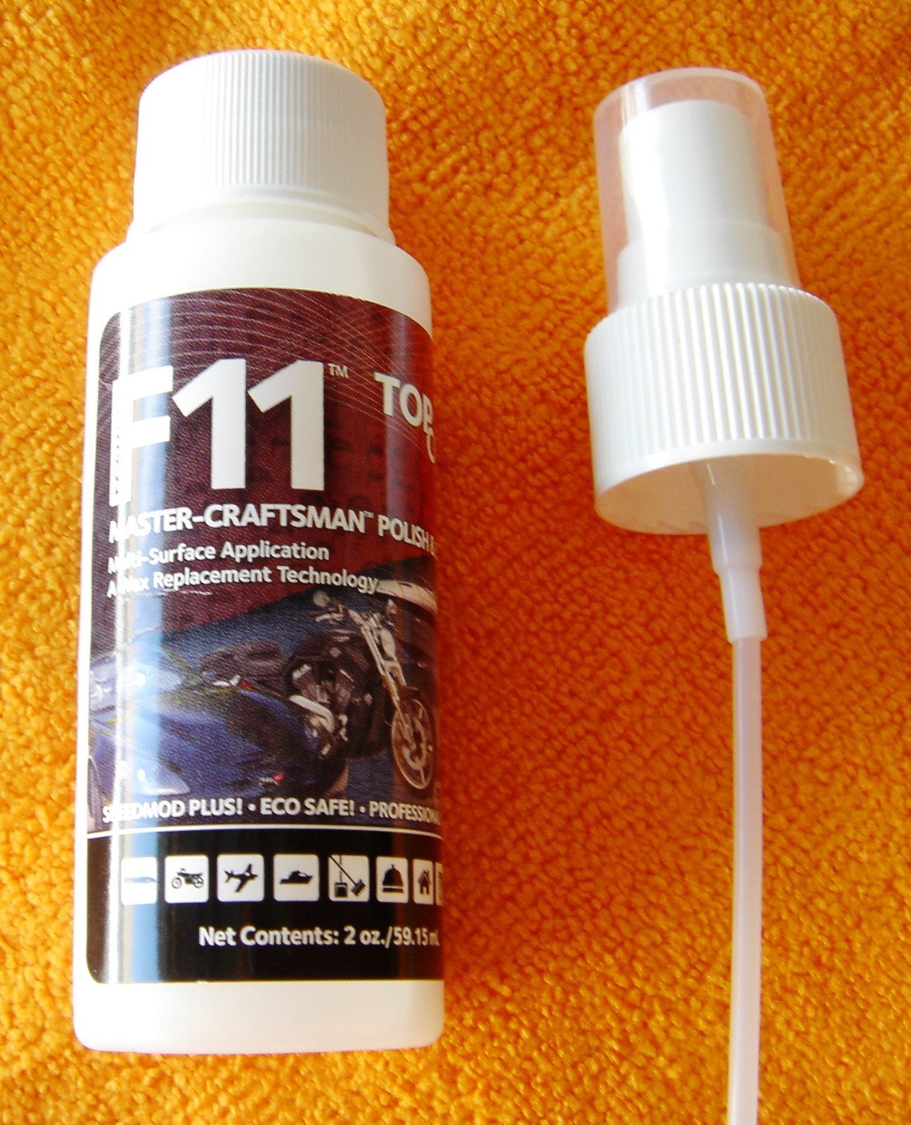 F11 TOPCOAT 2oz+ Spray Bottle & MICROFIBER TOWEL SUPER CAR SAVER WAX SAVE $$