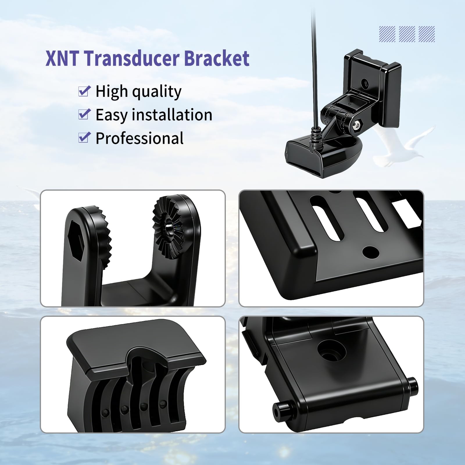 7400931 XNT Transducer Bracket Mounting Plate Transom Hardware Kit Compatible