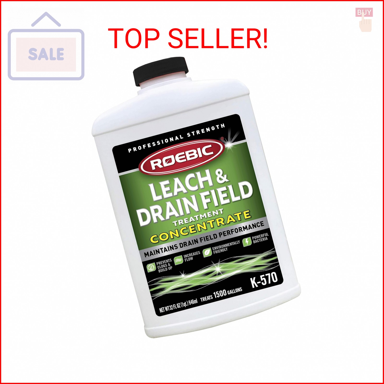 Roebic K-570-Q 32-Ounce Leach And Drain Field Opener Concentrate