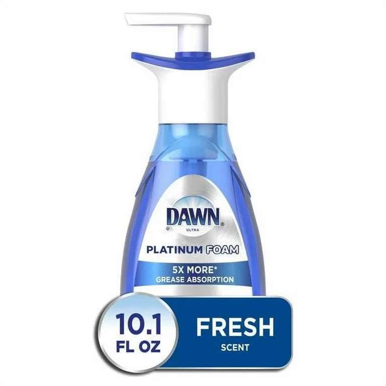 Dawn Platinum Foam Refills, Fresh Rapids Scent 2 Refill Bottle and 1 pump
