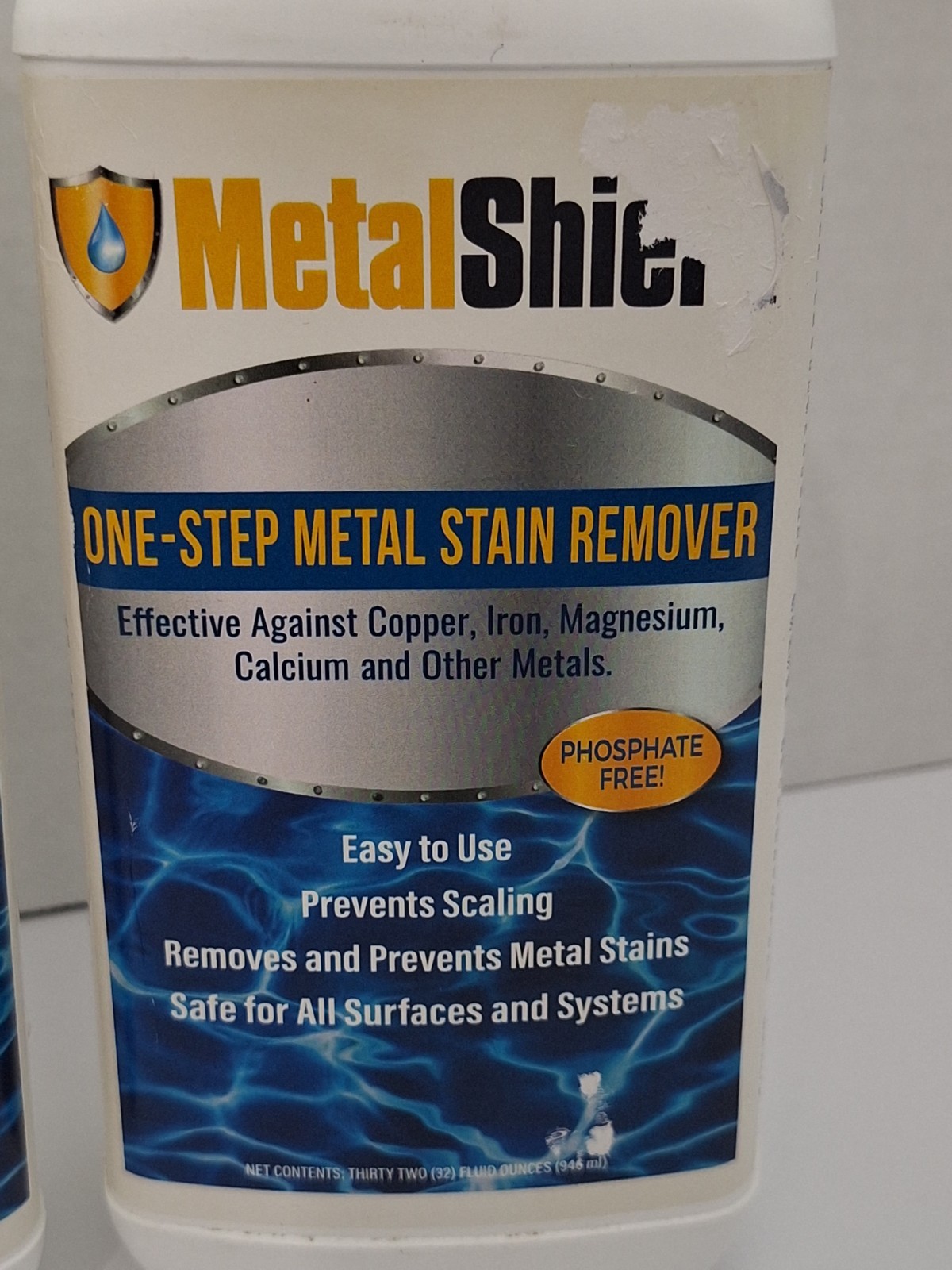 SET OF 2 Metal Sheild One Step Metal Stain Remover 32 fl oz. DISCONTINUED
