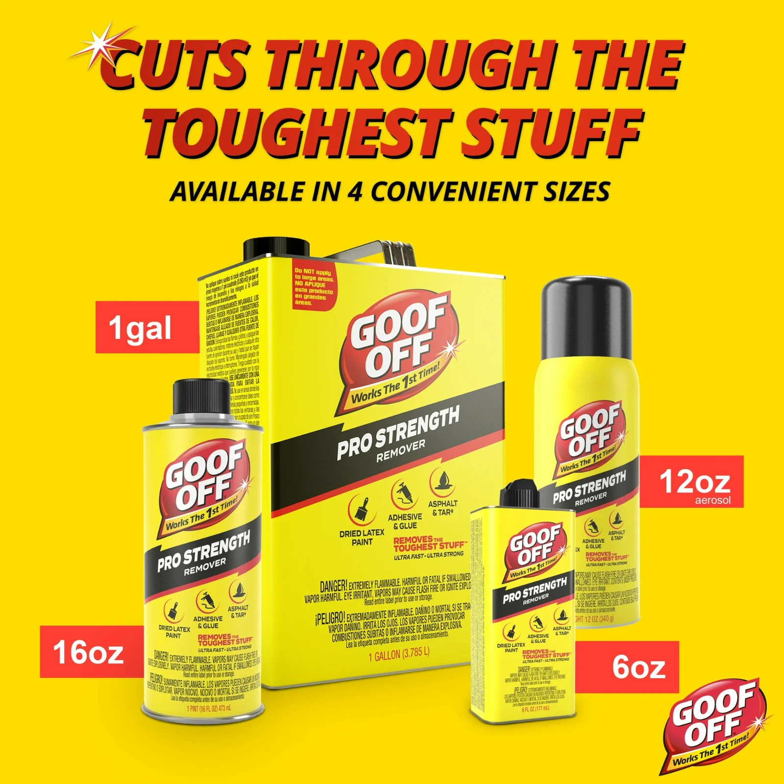 Goof Off FG653 Professional Strength Remover, Pourable 16-Ounce, Liquid