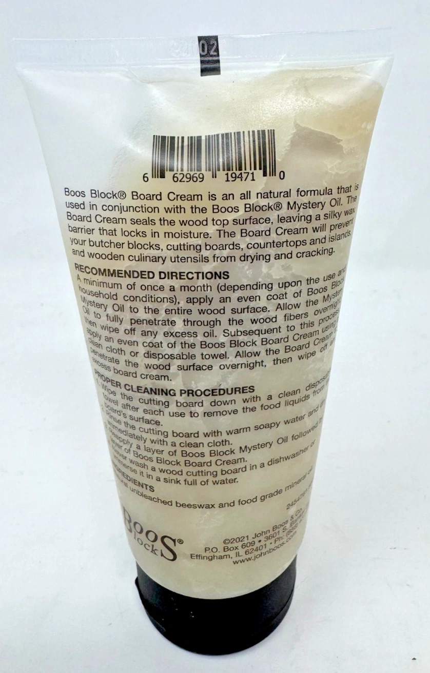 John Boos 5oz Boos Block Board Cream for Wood Kitchen Cutting Boards