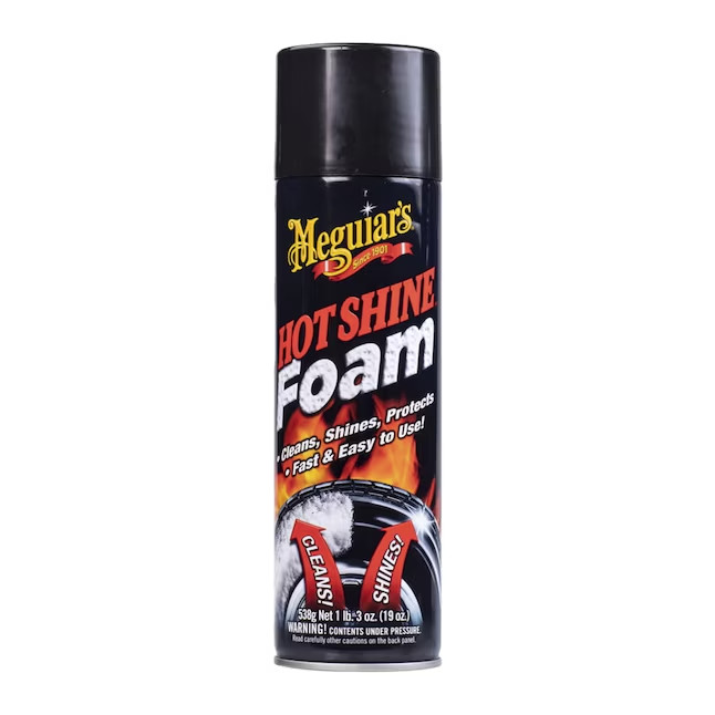 Meguiar’s Hot Shine Tire Foam 19 -oz Spray Car Exterior Cleaner