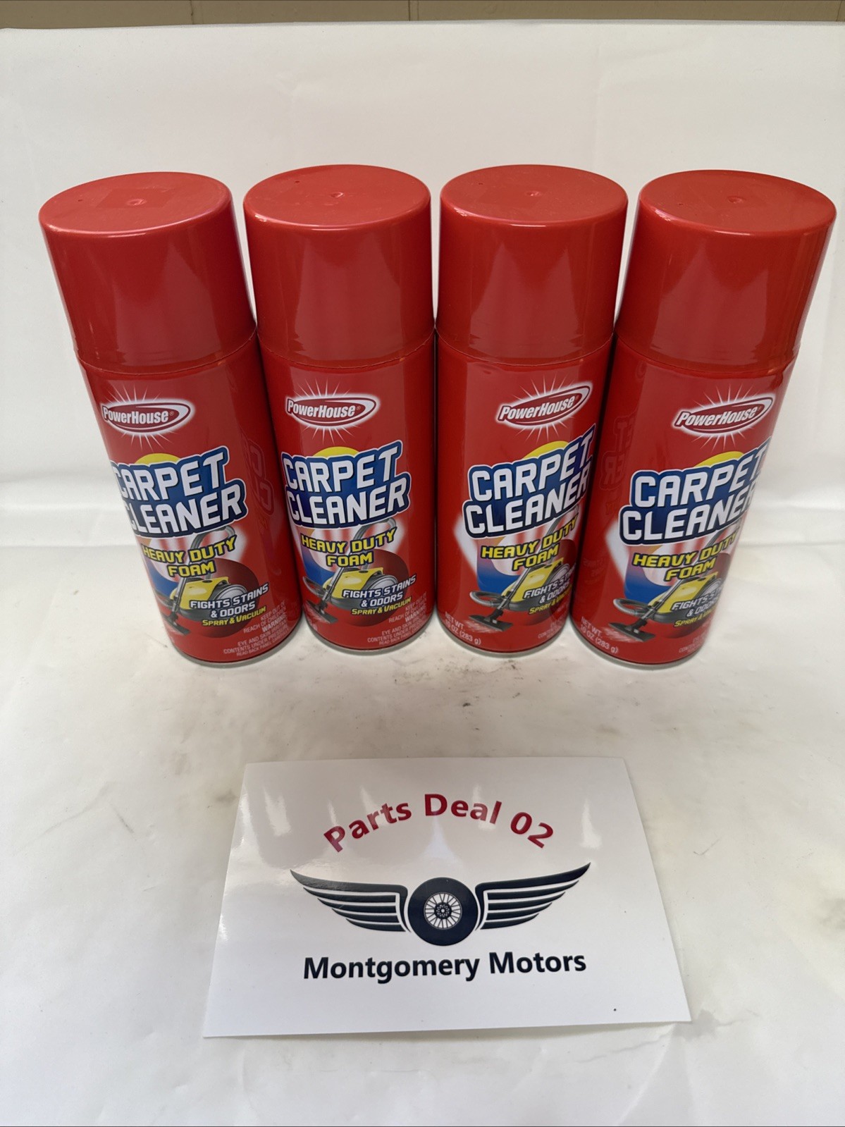 Lot 4 PowerHouse Carpet Cleaner 10Fl Oz Removes Spots Stain Fights Odors