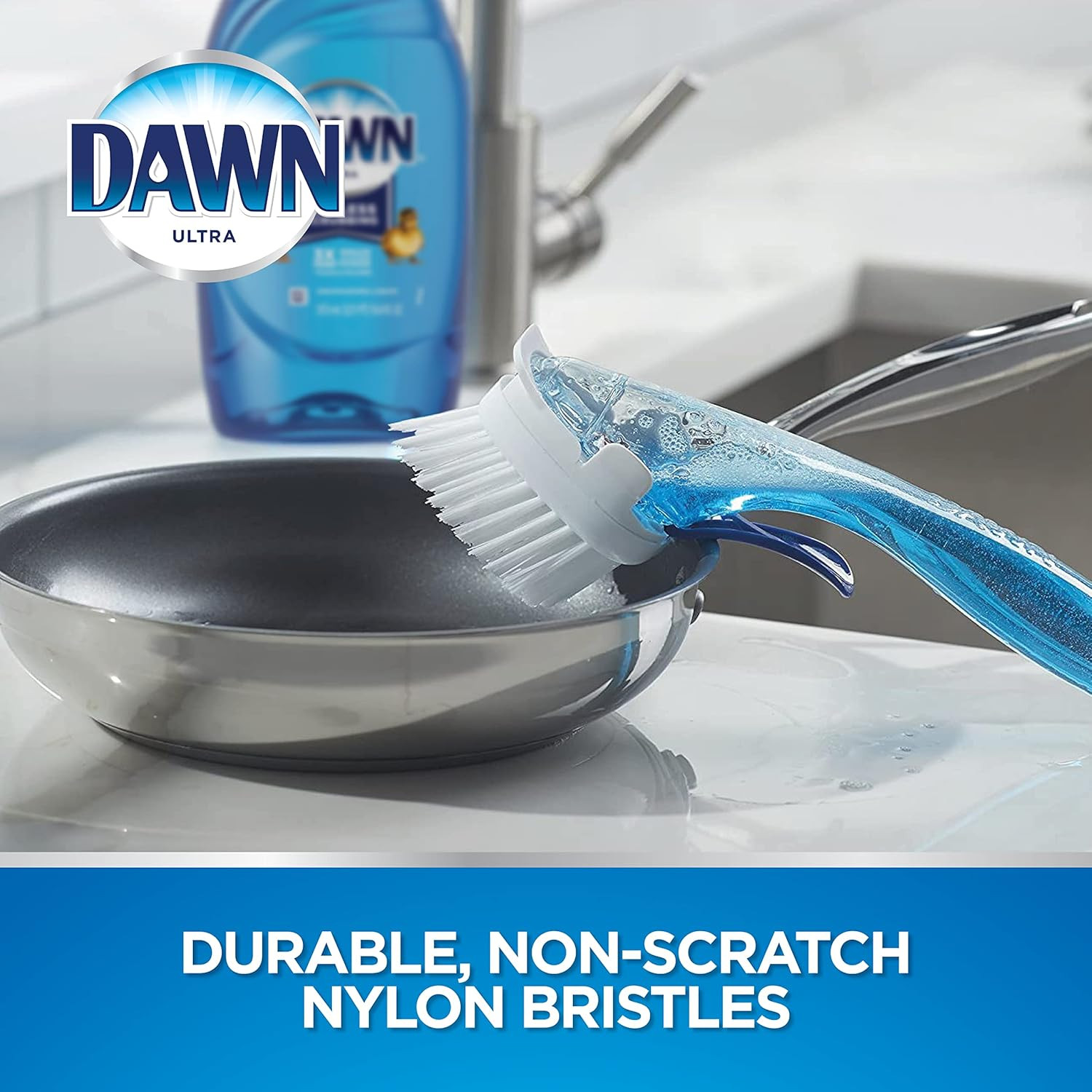 DAWN FILLABLE KITCHEN Dish BRUSH No- Drip, Clear