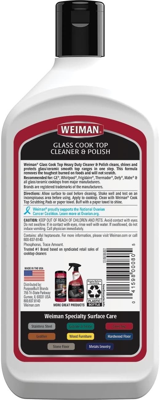Ceramic and Glass Cooktop Cleaner and Polish – 20 Ounce – Shines and Protects…