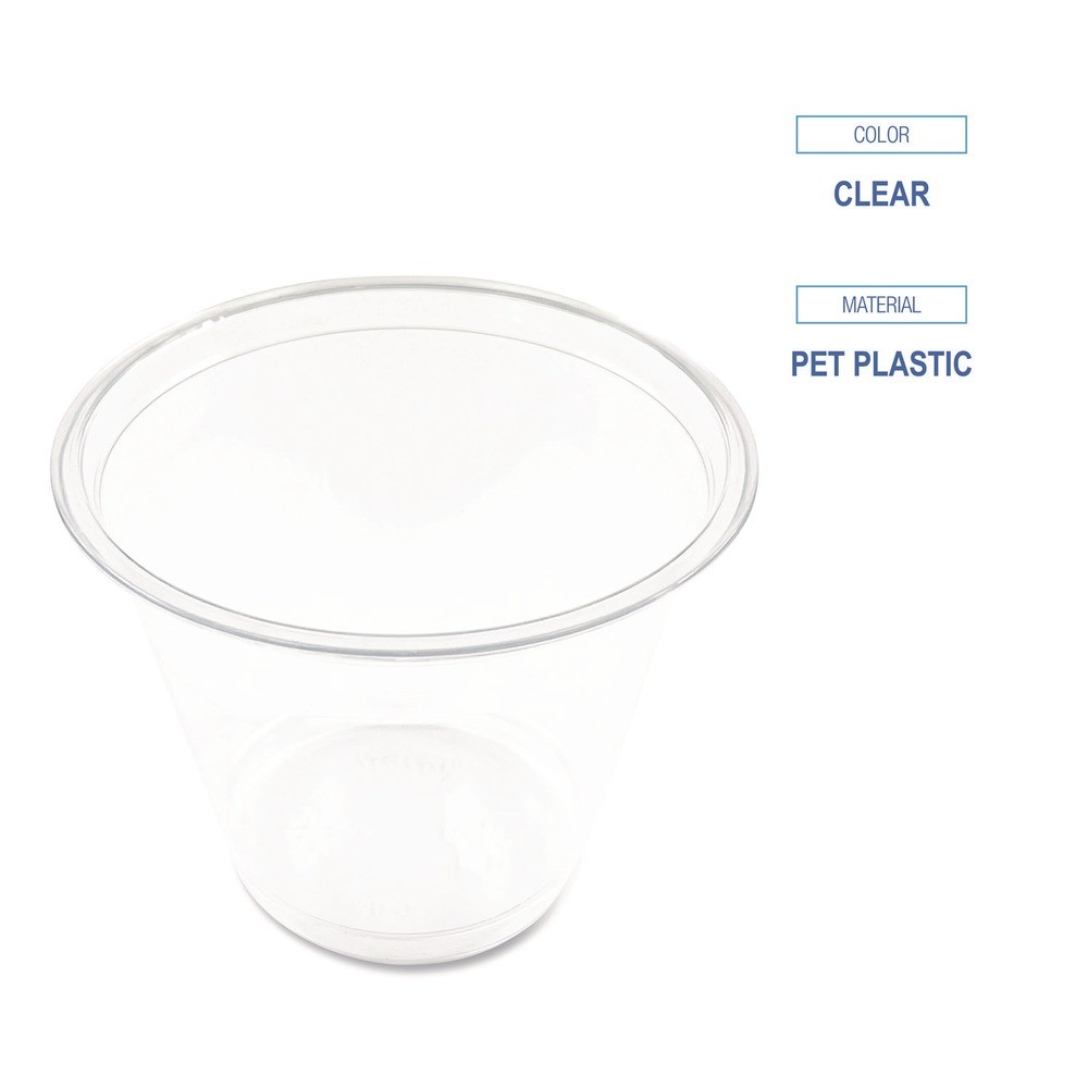 Boardwalk PET9S 9 oz. Squat PET Cold Cups – Clear (1000/CT) New