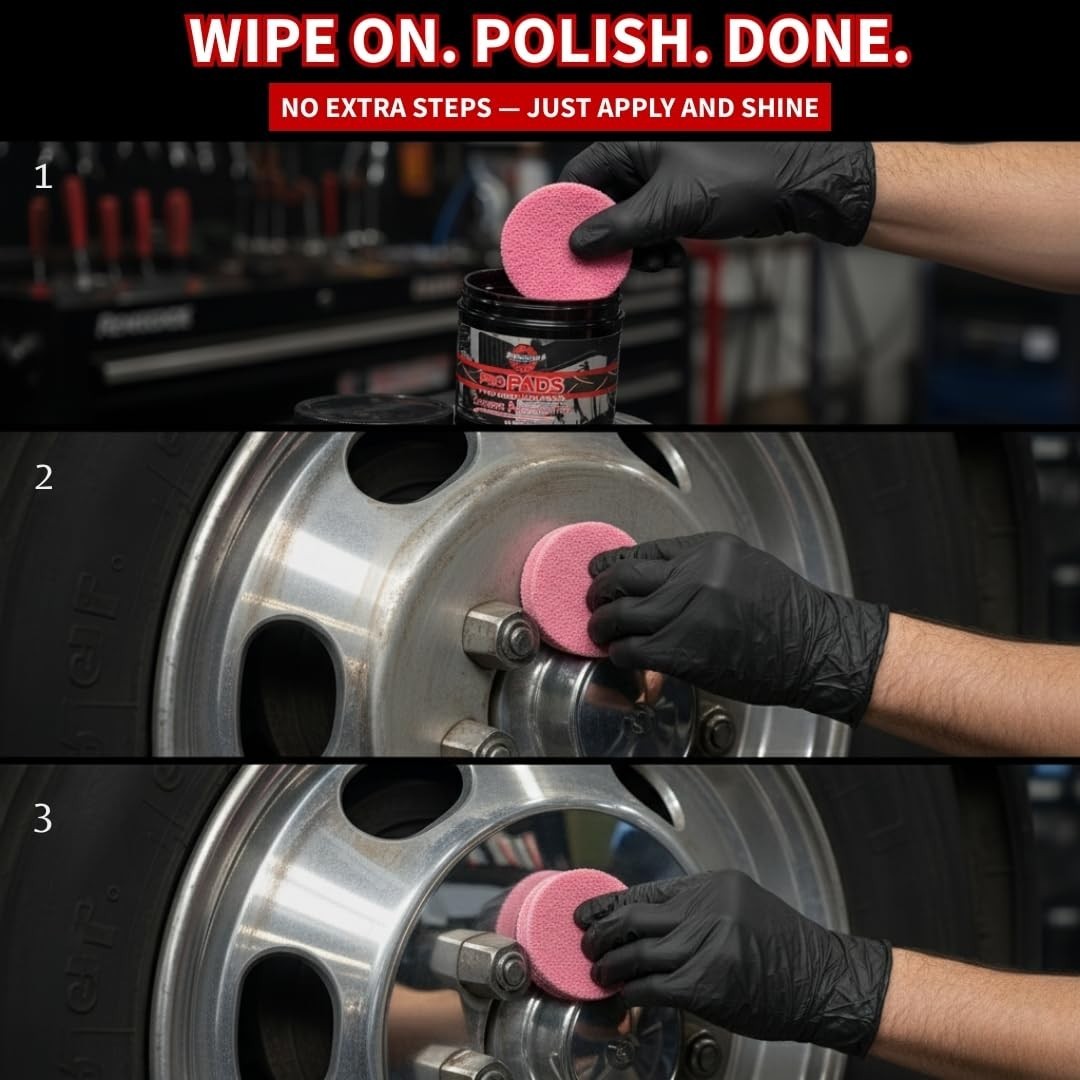 Renegade Pro Pads – Pre-Saturated Red Metal Polishing Pads for Aluminum & Sta…