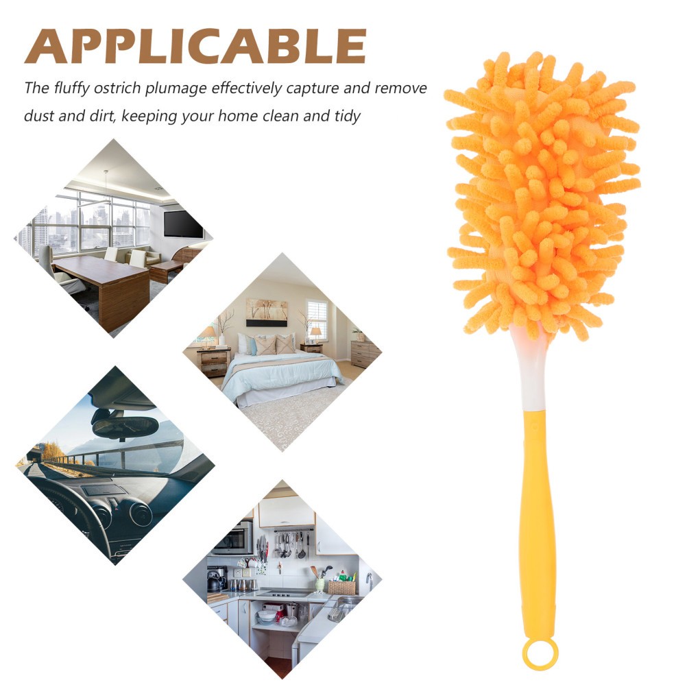 1Set Reusable Chenille Dusting Brush for Car Interior Home Walls and Fan Blades