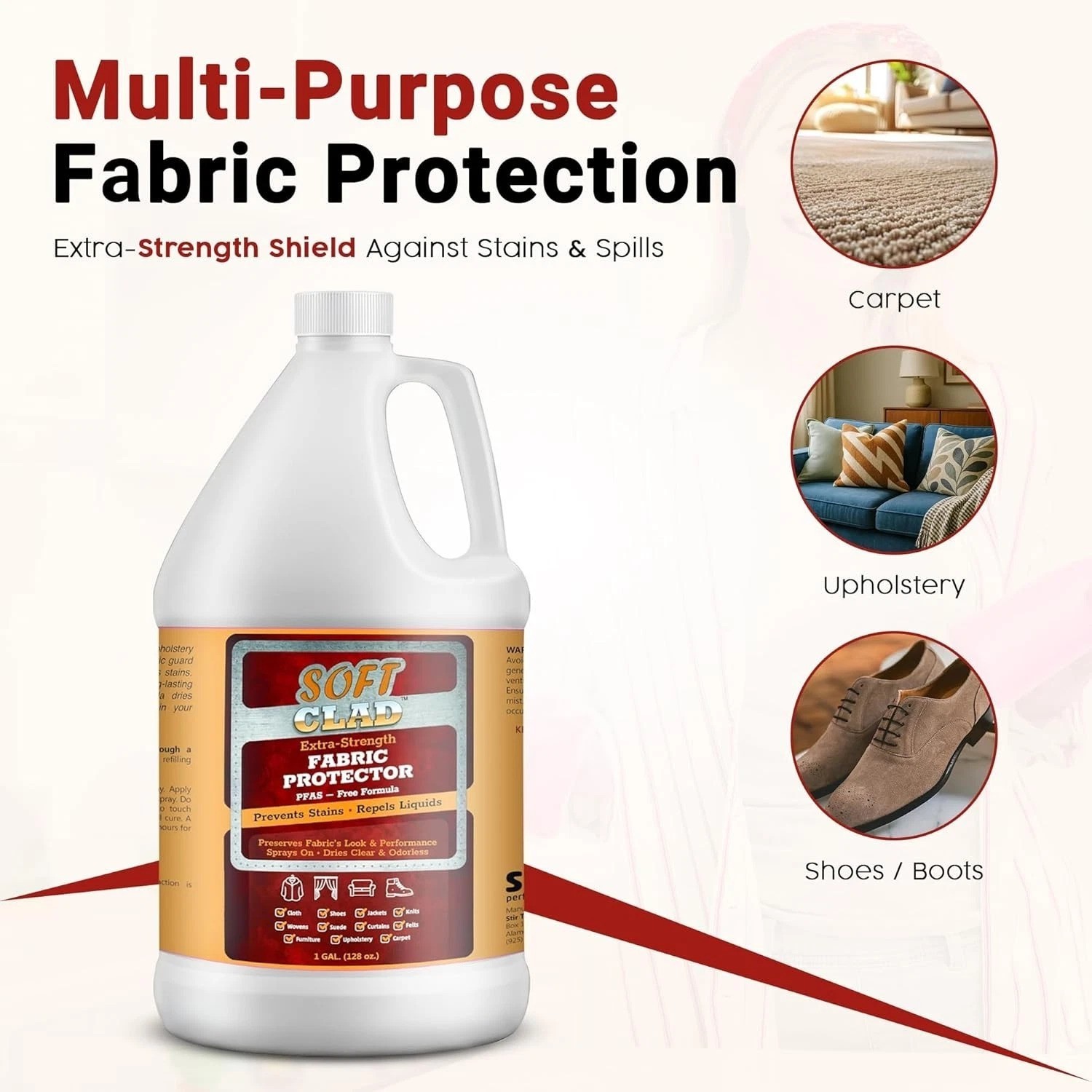 Extra Strength Fabric Protector 1 Gallon – Stain Guard, Repels Water, USA Made