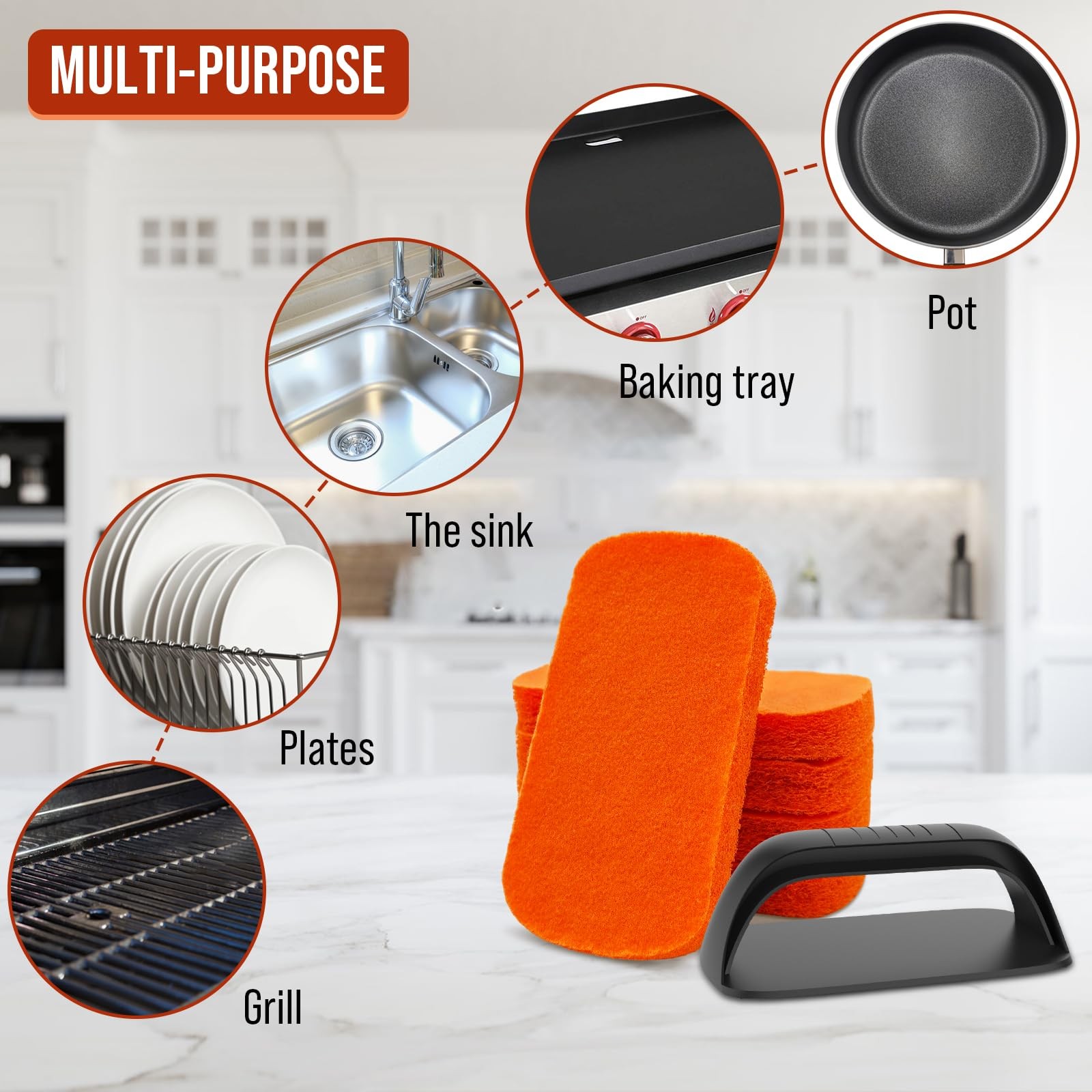 6piece Griddle Cleaning Kit For Blackstone Flat Top Grill Cleaning Kit Nonscratc