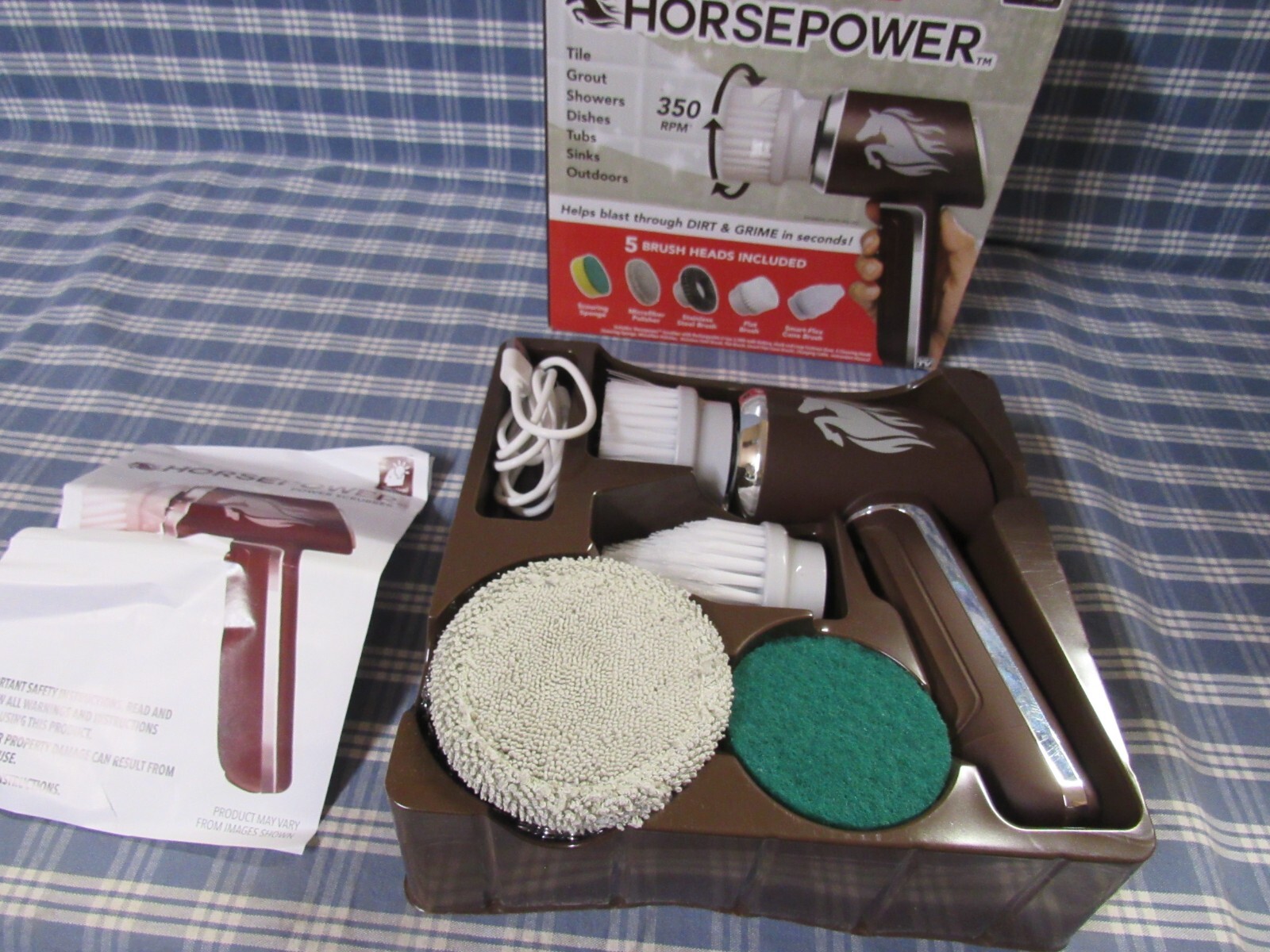 Ruby Horsepower Handheld Rechargeable Spinning Brush (Store Display) FREE SHIP.