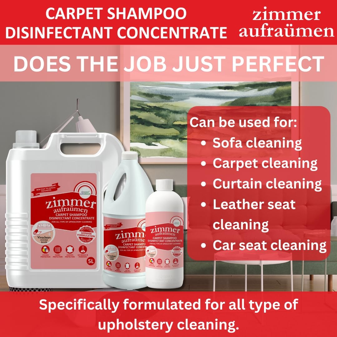 1L Ultra Thick Carpet & Upholstery Cleaner Shampoo – Removes Stains & Odors