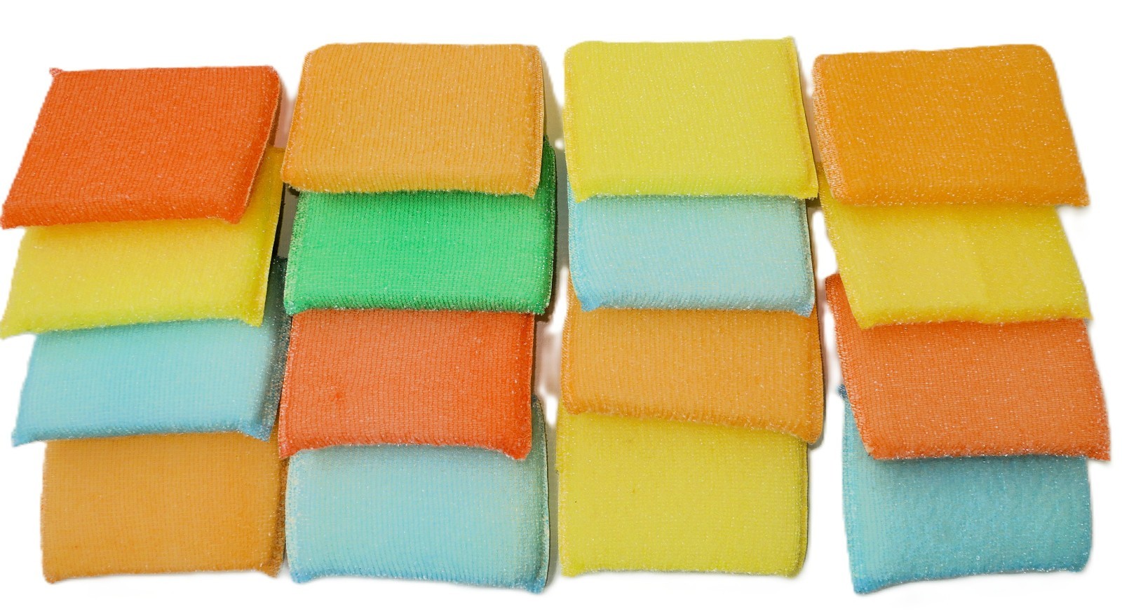 16 Pack Non‑Scratch Scrub Sponges for Home Kitchen Dishwashing & Cleaning Pads