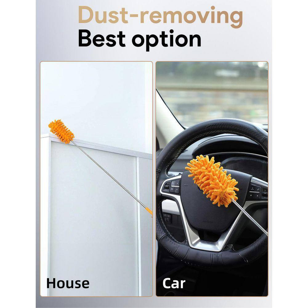 Hand Washable Microfiber Duster Extendable 10 In. to 29 In. Cleaning Tool 2-Pack