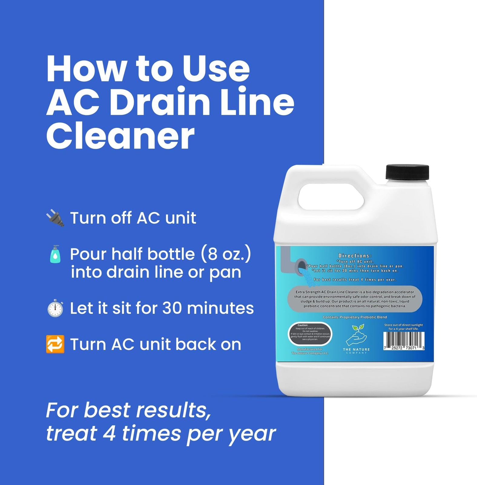 AC Drain Line Cleaner – Extra Strength | Clears Clogs & Buildup in HVAC A/C &…