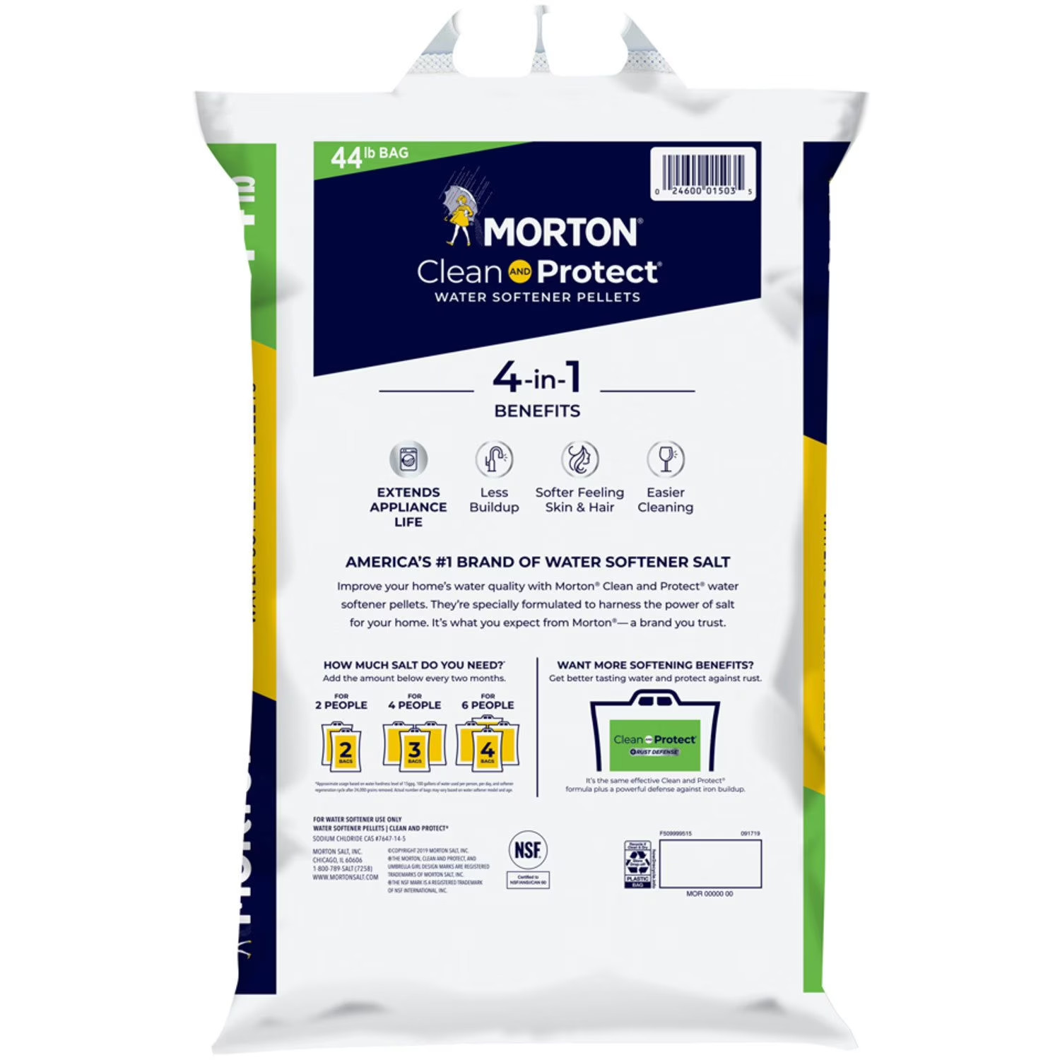 Morton Salt Clean and Protect Water Softener Pellets 44 lbs