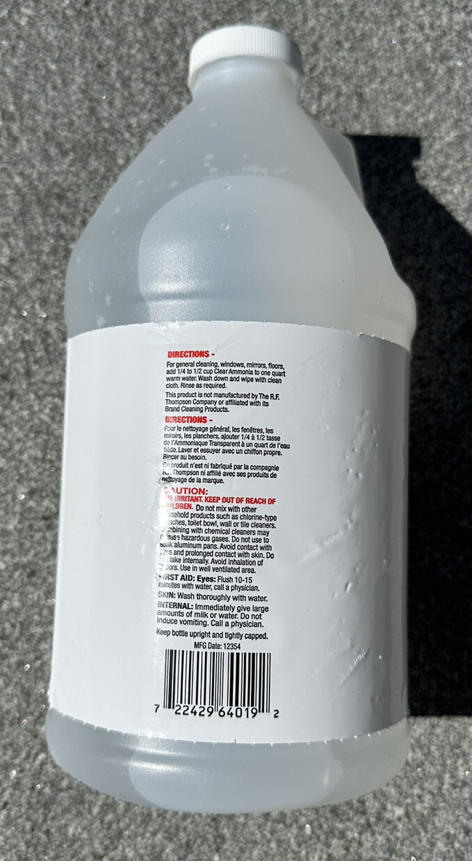 “Awesome Products La’s Totally Pure Ammonia 64 oz” Great Cleaner Free Shipping