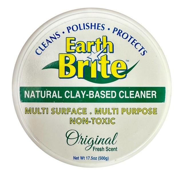 Earth Brite Natural Clay-Based Multi Surface Cleaner 17.5 oz NEW With Sponge