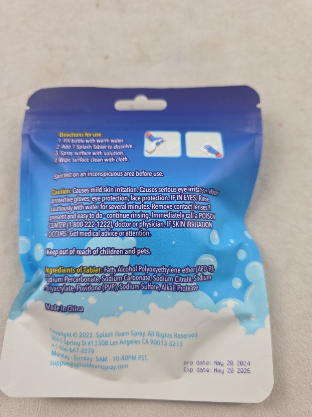 Splash Spray Multi-Purpose Cleaning Tablets 5 9g Tablets