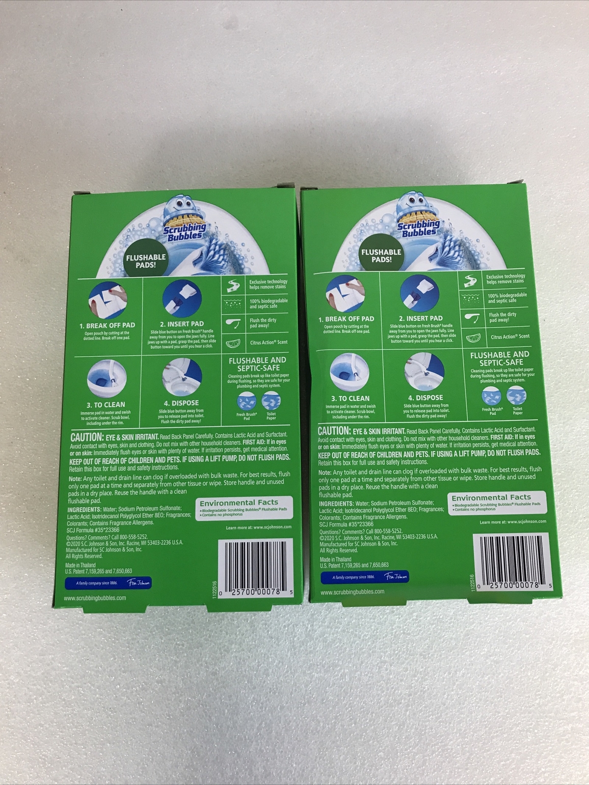 Scrubbing Bubbles Toilet Cleaning Fresh Brush Flushable Refills 40 Count New