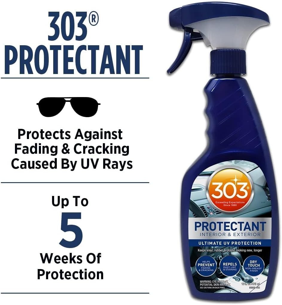 Automotive UV Protects Vinyl, Plastic & Rubber, Matte Finish, 16 oz