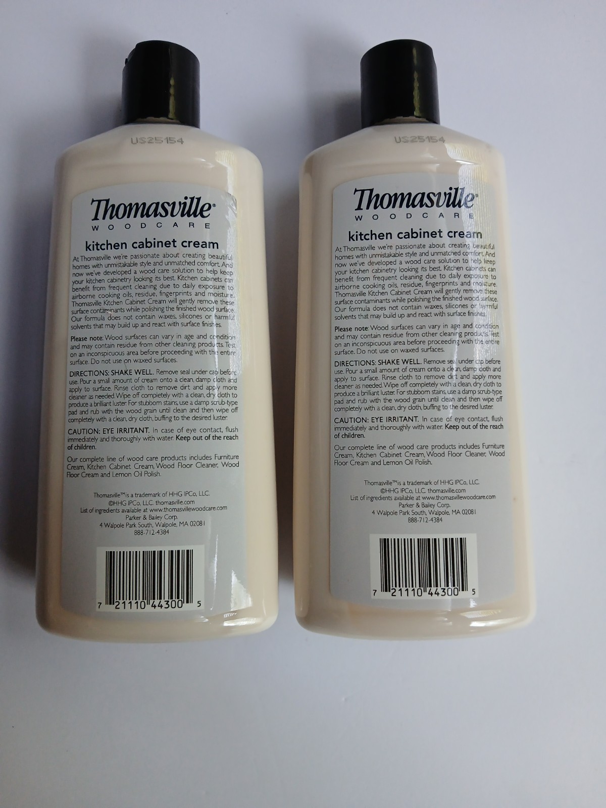 2 Pack Thomasville Kitchen Cabinet Cream For Wood Cleans Shines Protects 12oz