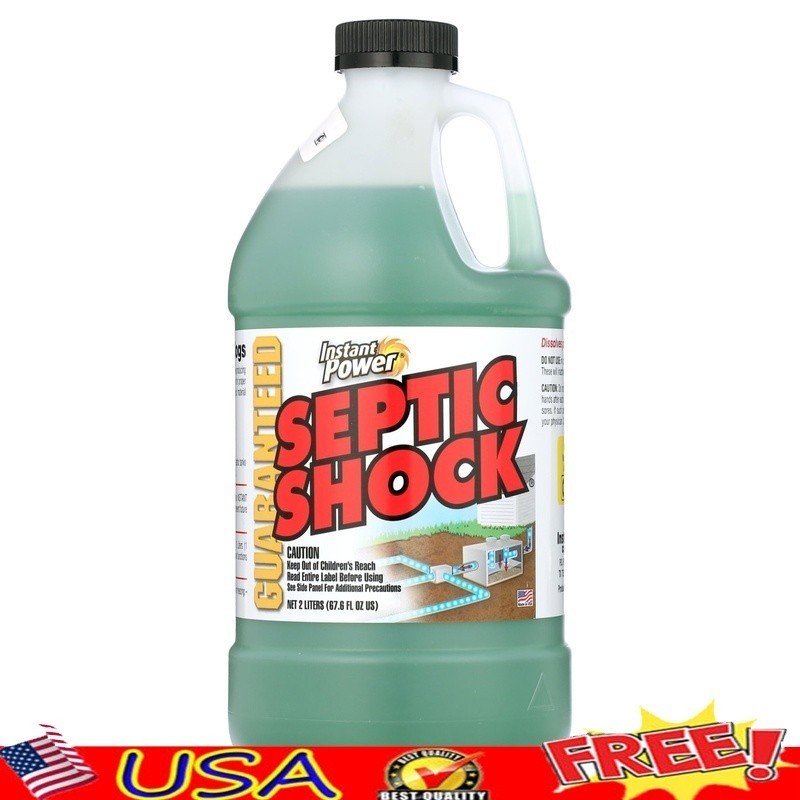 Septic Tank Shock Supercharged Enzymes Liquid Restores Drain Field Odor Control