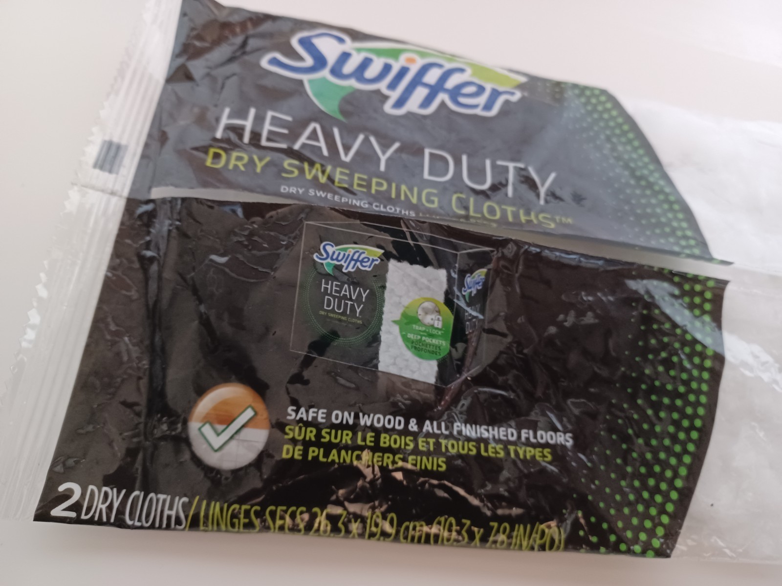 Swiffer Heavy Duty Dry Sweeping Cloths Deep Pockets Total 2 Dry Cloths -OPEN
