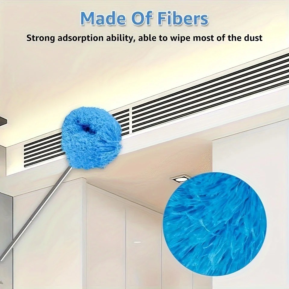 Extendable Ceiling Fan Duster, Long Reach Ring Brush for Easy Dust Cleaning