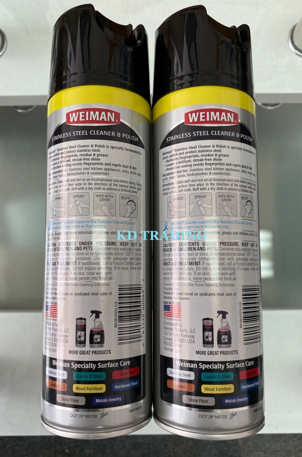 (2-Pack) WEIMAN Stainless Steel Appliances Stoves Ranges CLEANER & POLISH 17oz