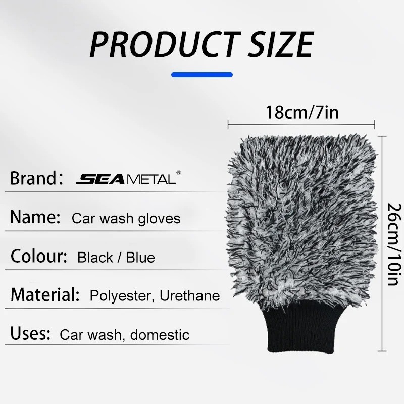SEAMETAL Wheel Brush Plush Rim Cleaner Non Slip Handle Car Wash Tool