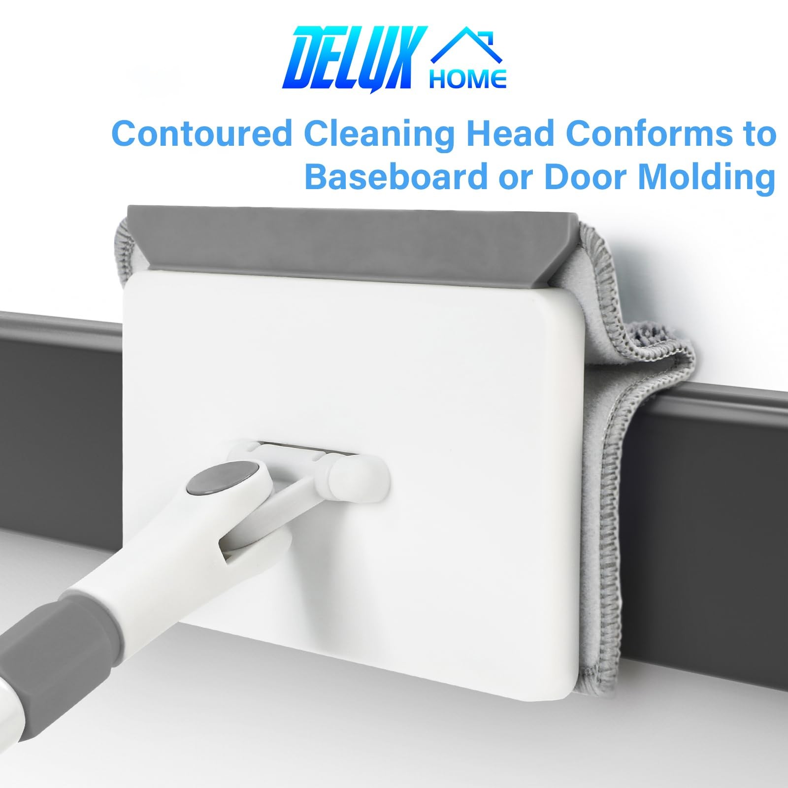 Baseboard Cleaner Tool with Handle, Baseboard Cleaner with Extendable Long Ha…