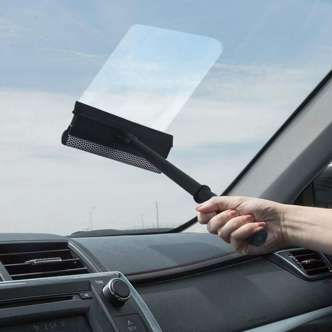 “Window Squeegee Cleaning Tool for Cars and Home Windshield Sponge & Rubber”