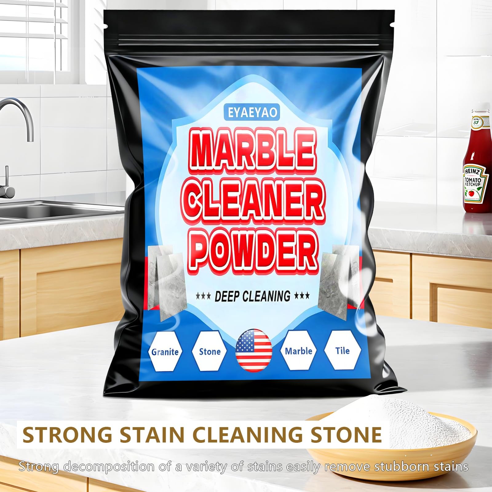Granite Countertop Cleaner Powder, Marble Cleaner Powder, Marble Polishing Po…