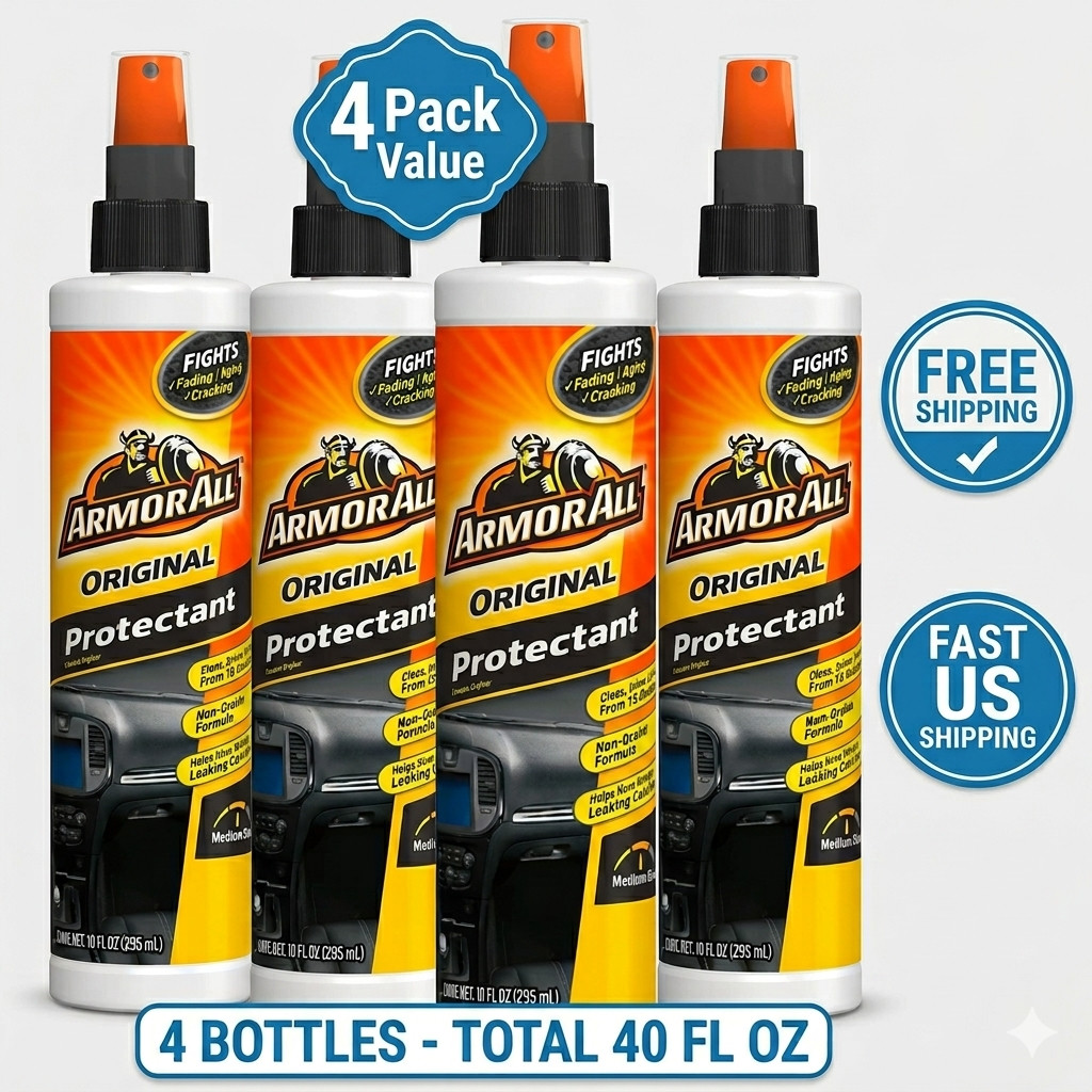 (4 PACK) Armor All Interior Car Cleaner Spray Bottle, Pump Sprayer, 10 Fl Oz