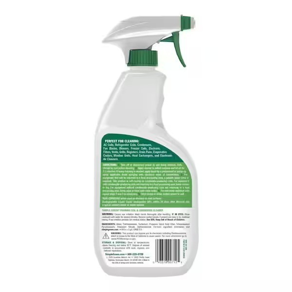 Simple Green 32oz Foaming Coil Cleaner Aerosol Pro Strength Ready to Use Formula