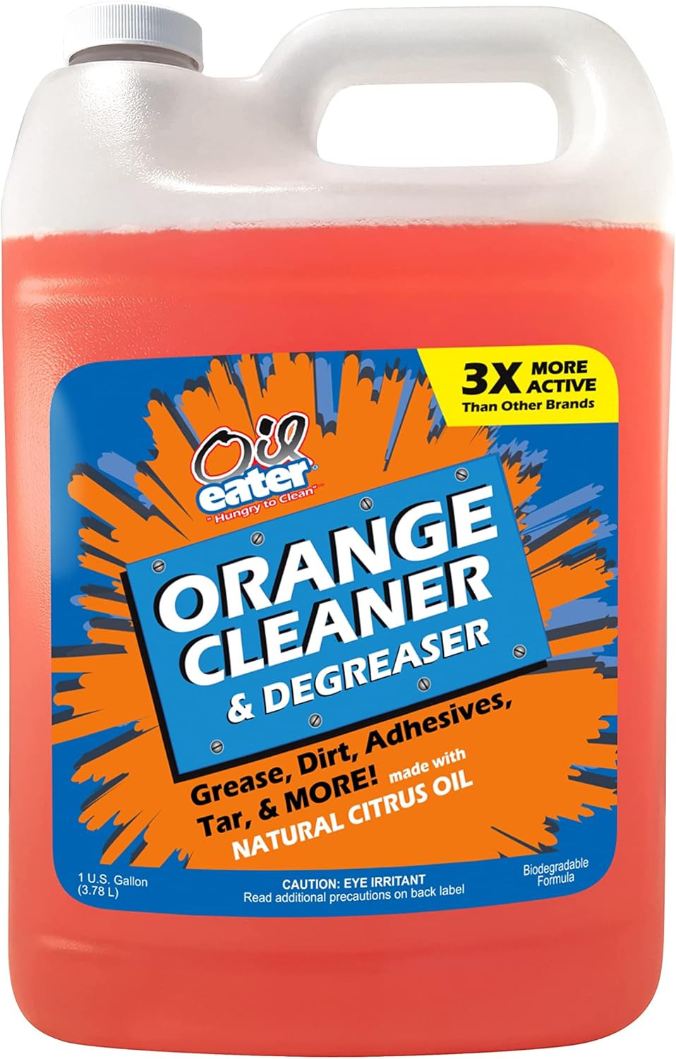 Orange Cleaner Degreaser, 1-Gallon Concentrate for Oil Removal, Grease Stains an