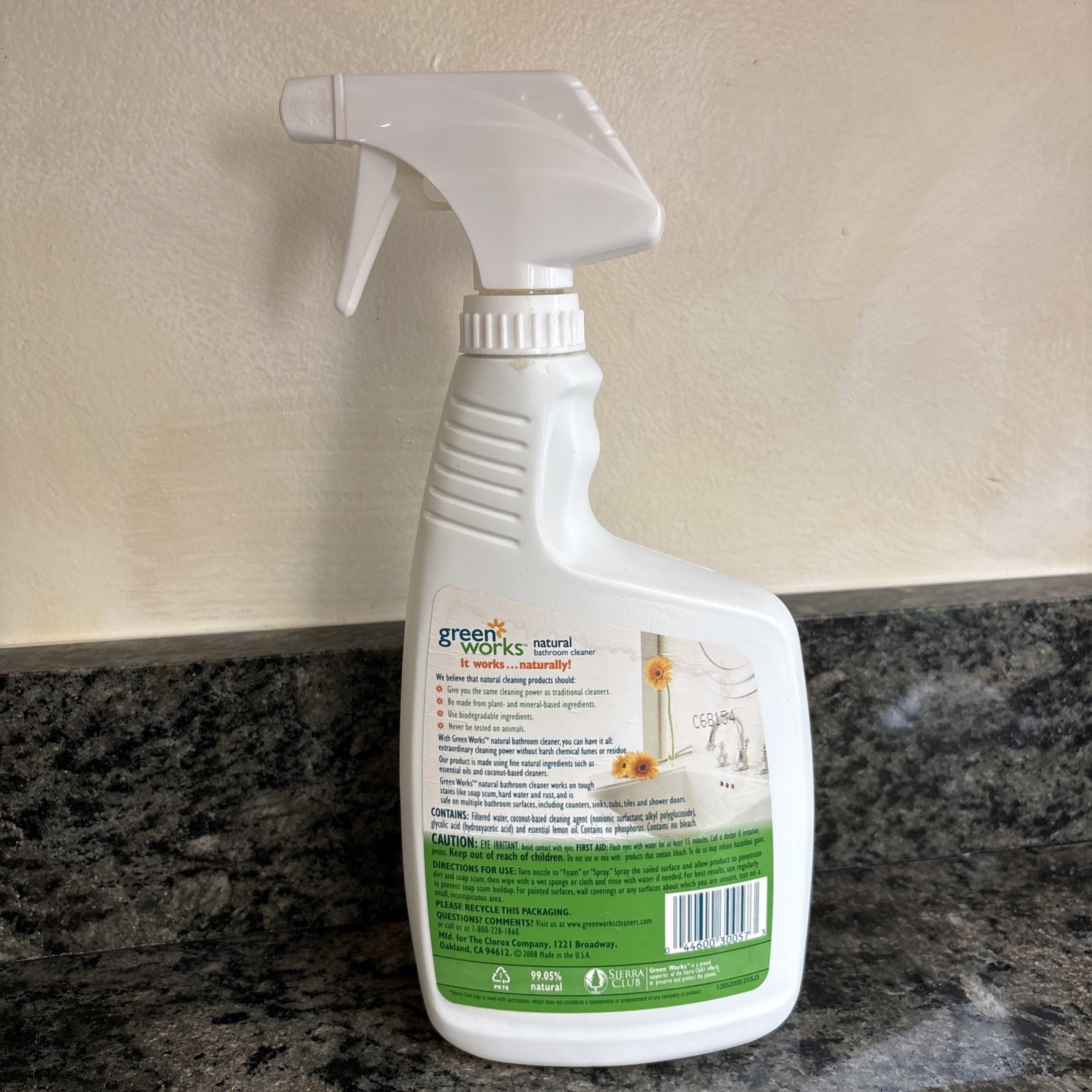 Clorox Green Works Natural Bathroom Cleaner Original Scent 24 Oz Close To Full