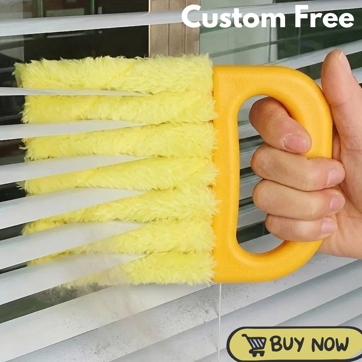 Window Cleaning Brush Tool with Ergonomic Handle for Easy Grip and Storage