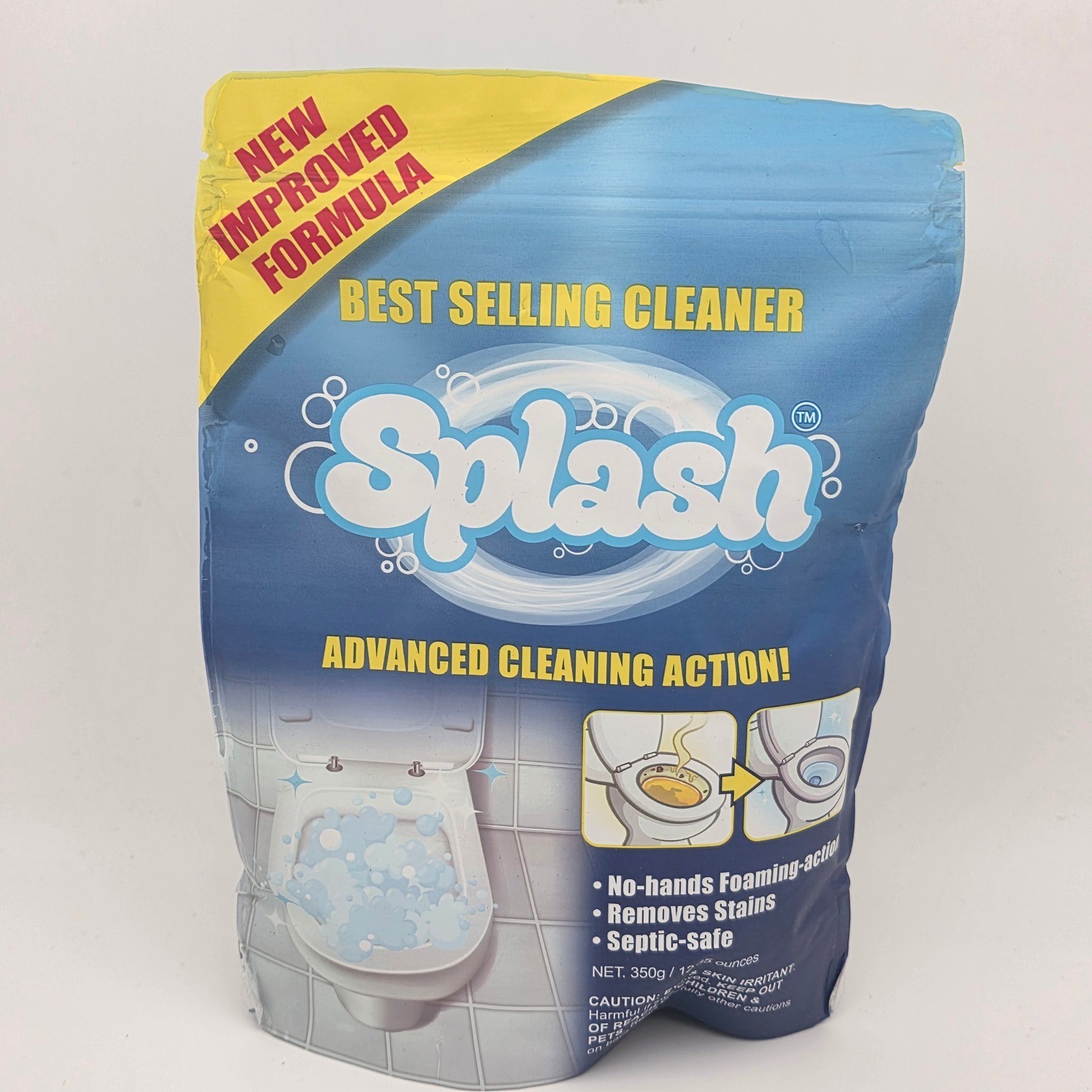 Splash Foam Cleaner 2pk 12.35oz Powder Blue Advanced Toilet Sink Stain Remover