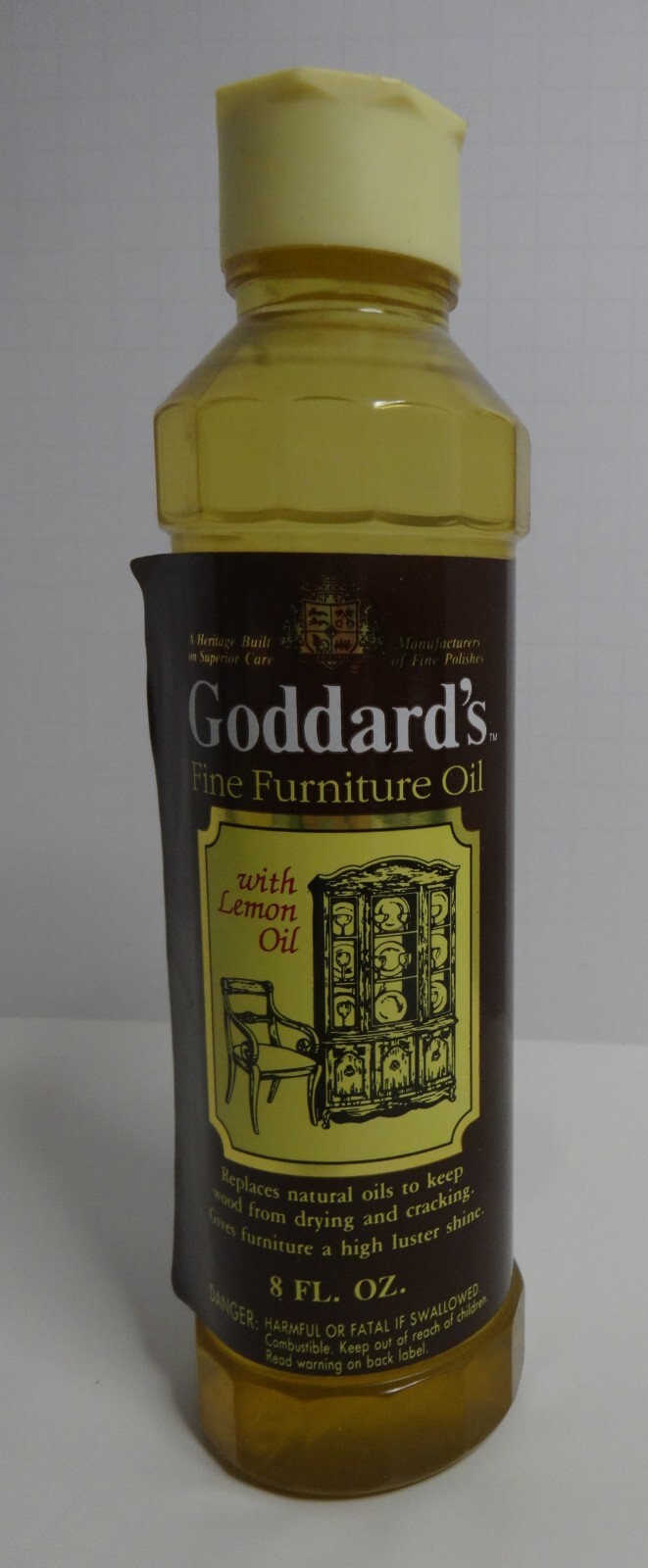 Vintage Goddard’s fine furniture oil Bottle 1/2 Full