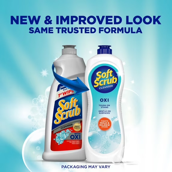 Soft Scrub Multi-Purpose Cleanser, Surface Cleaner 24 Fluid Ounces 2 Pack