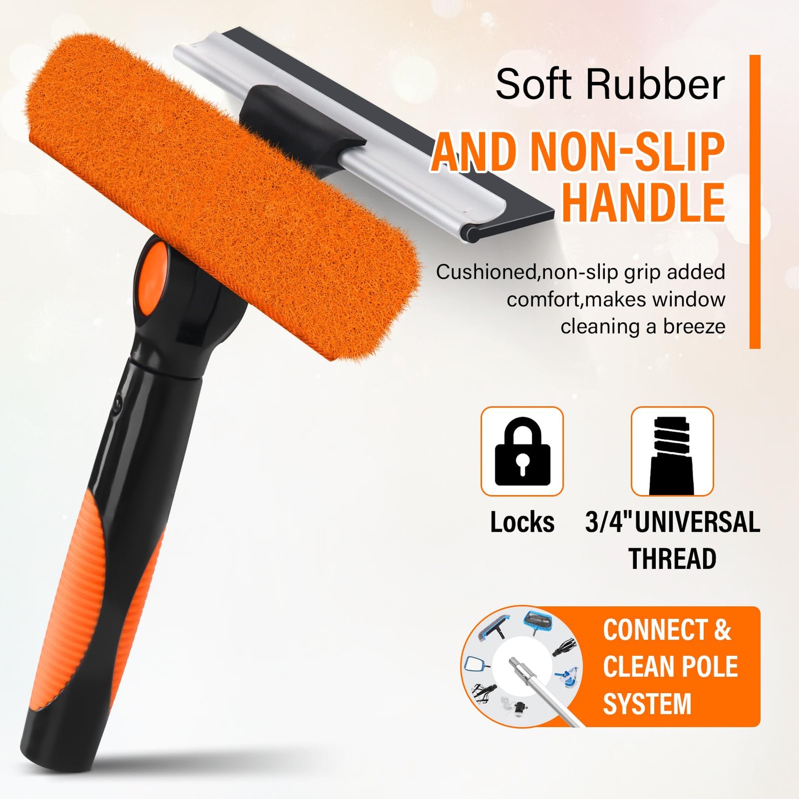 Window Squeegee Professional,2-in-1 Window Cleaning Squeegee Kit,Squeegees fo…