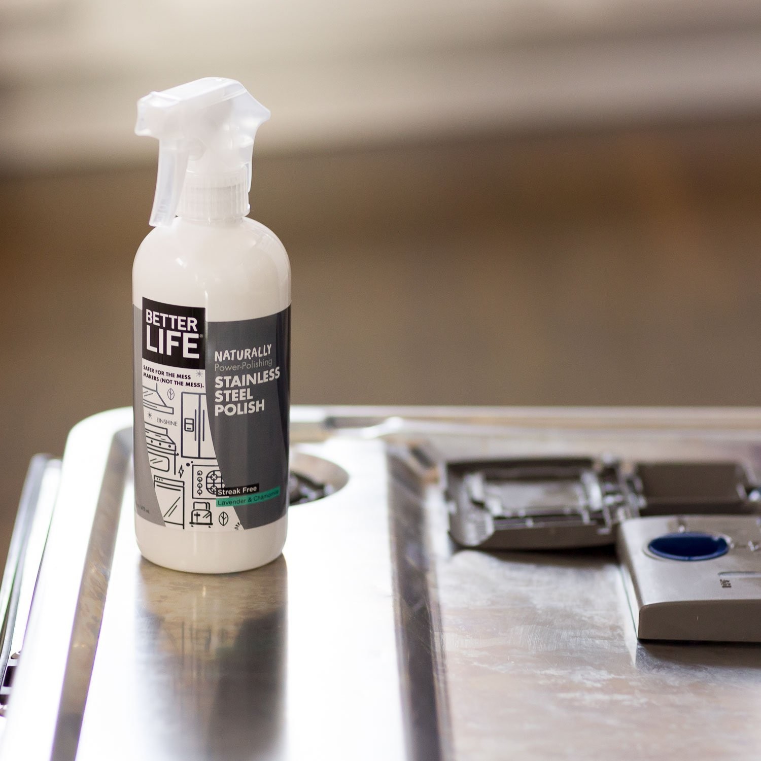 BETTER LIFE Stainless Steel Cleaner – 2 Pack 16 oz Streak-Free Stainless Steel P