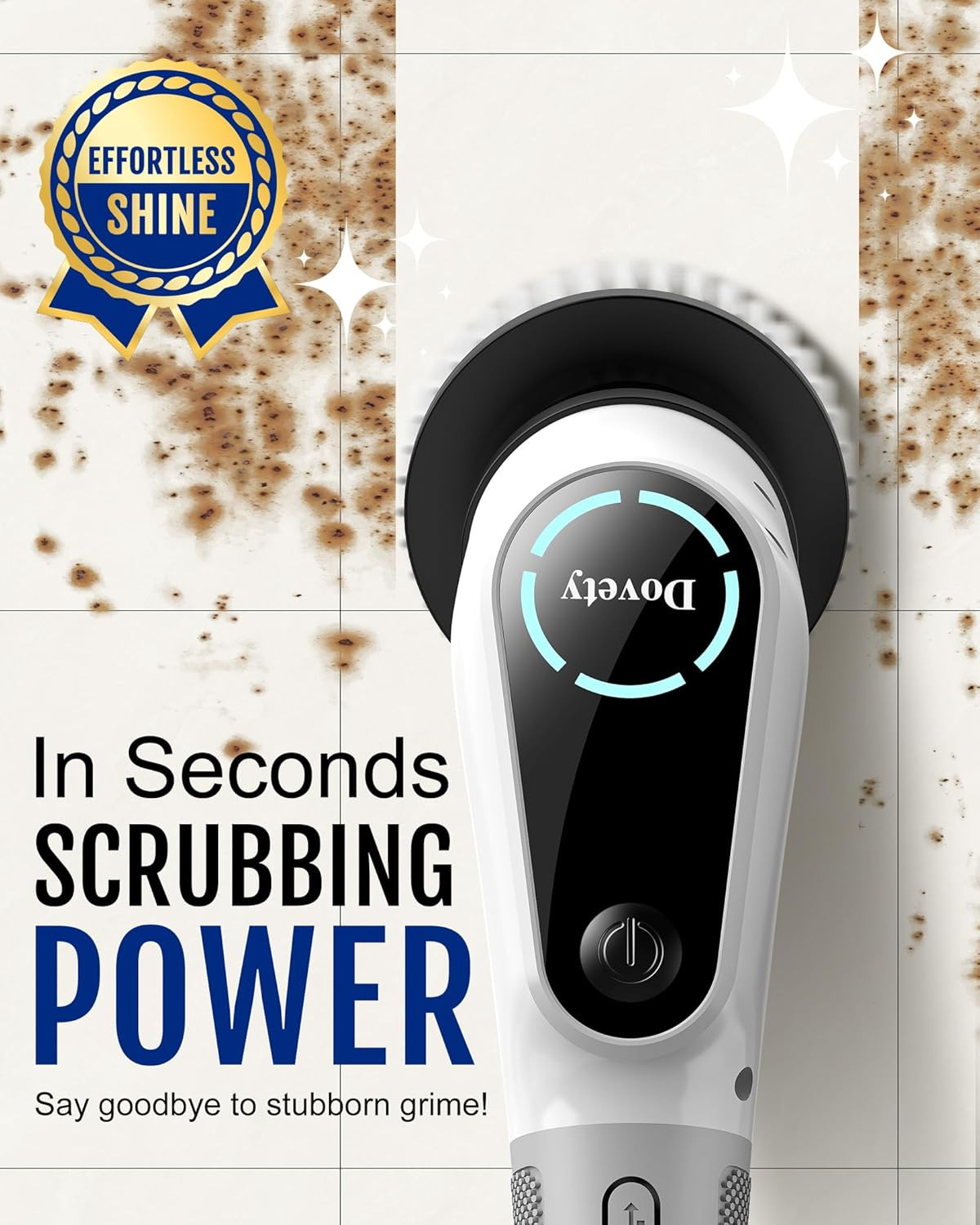 Dovety Electric Spin Scrubber, Shower Scrubber, Power Cleaner Tools with 8 Repla
