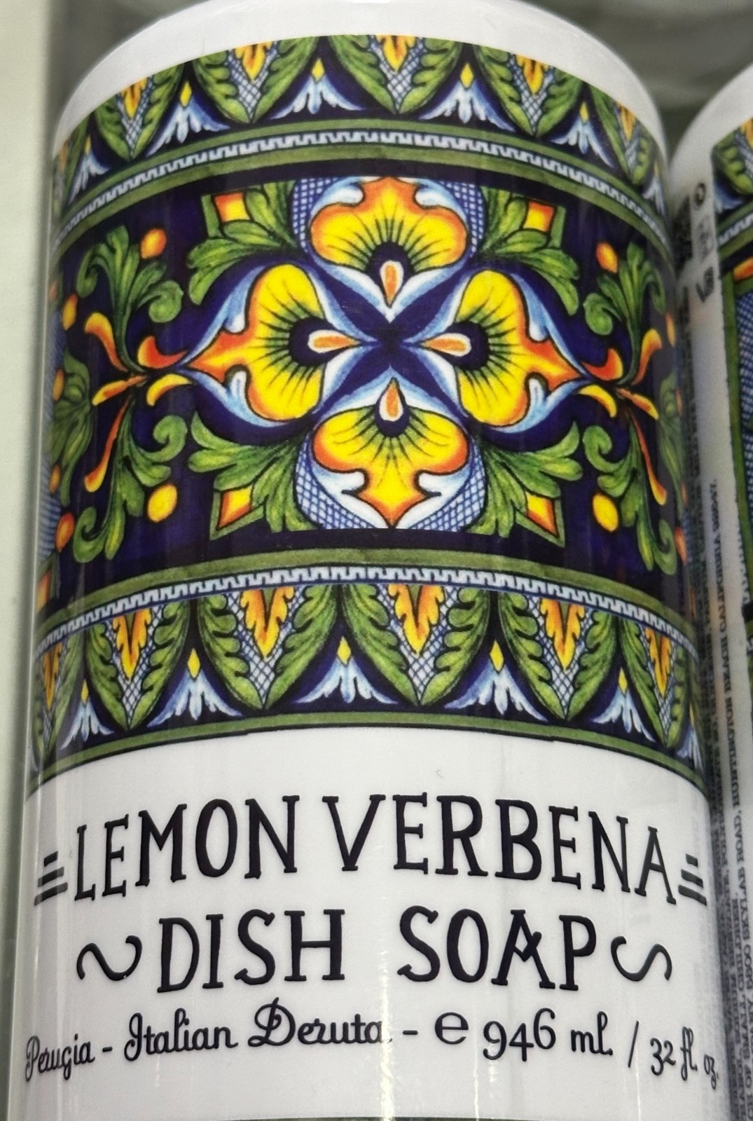 (2-Pk) Perugia Italian Deruta ~ LEMON VERBENA Essential Oil DISH SOAP Wash 946ml